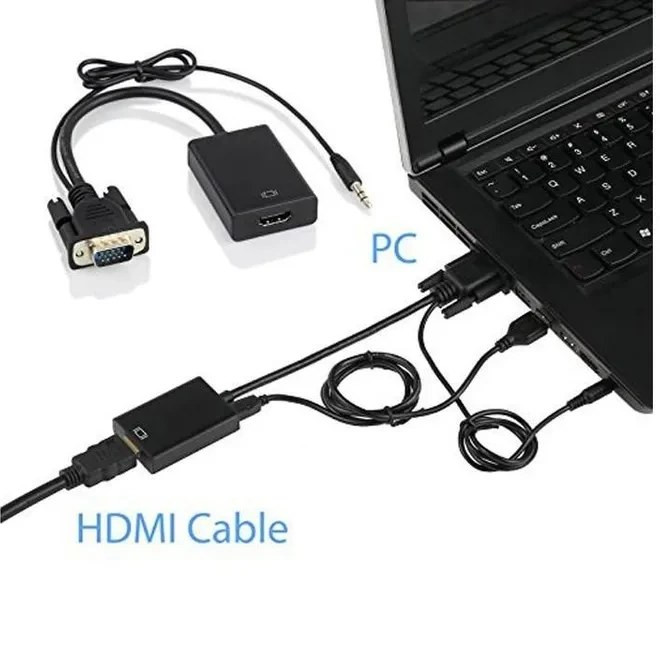 تبدیل VGA به HDMI دیتک با صدا و پاور